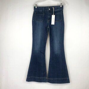 DRIFTWOOD - WOMEN'S SIZE 27 - BLUE FARRAH BELL LEG DENIM JEANS